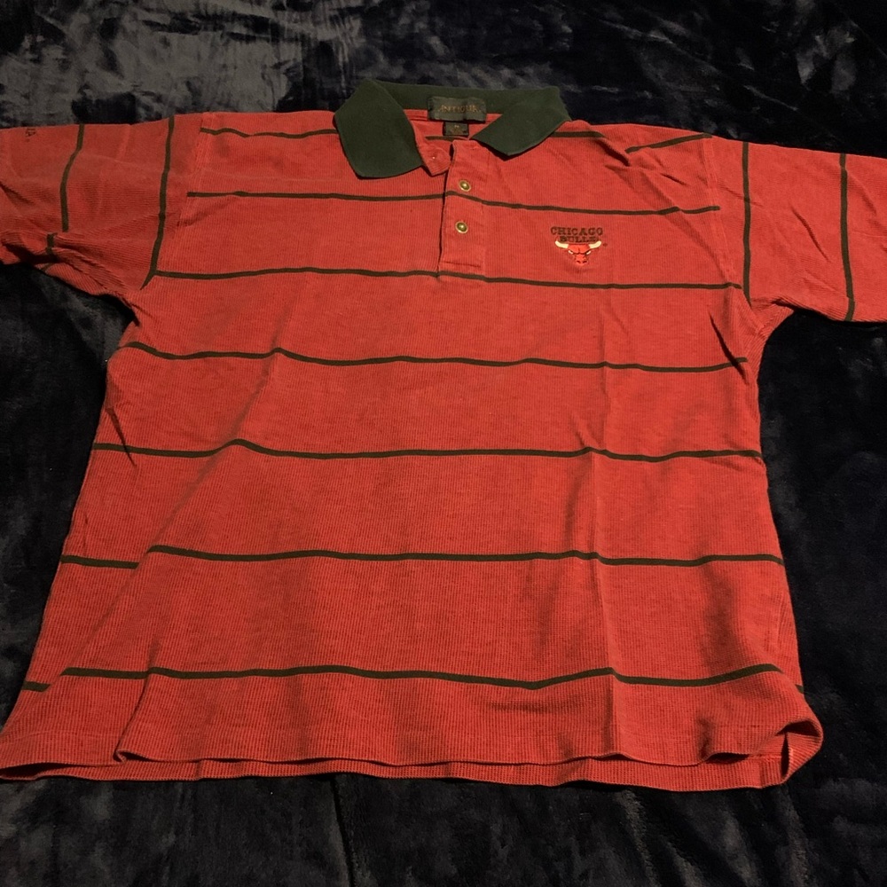 Chicago Bulls Red Polo Shirt. Medium